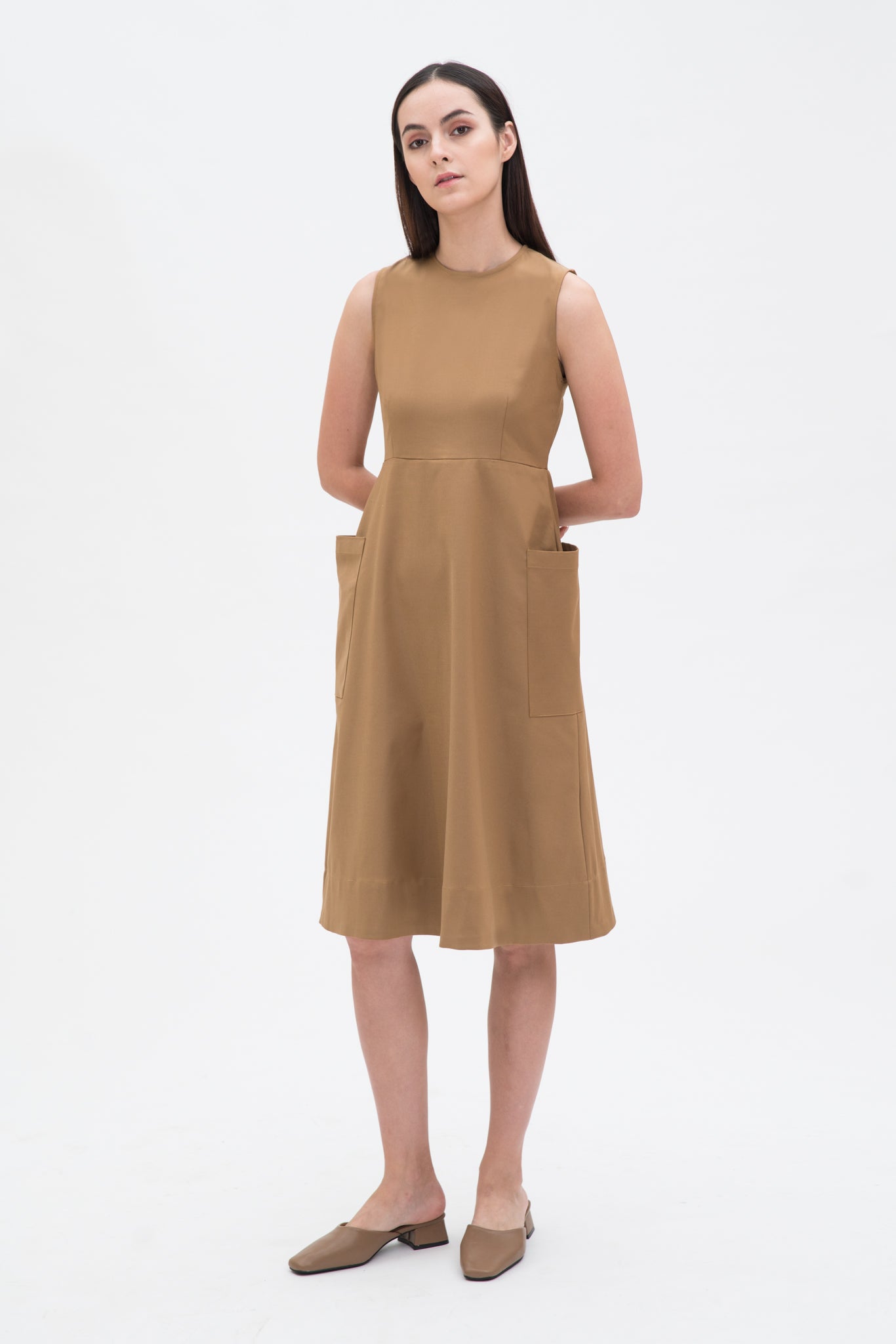Double Pocket Mid Length Dress
