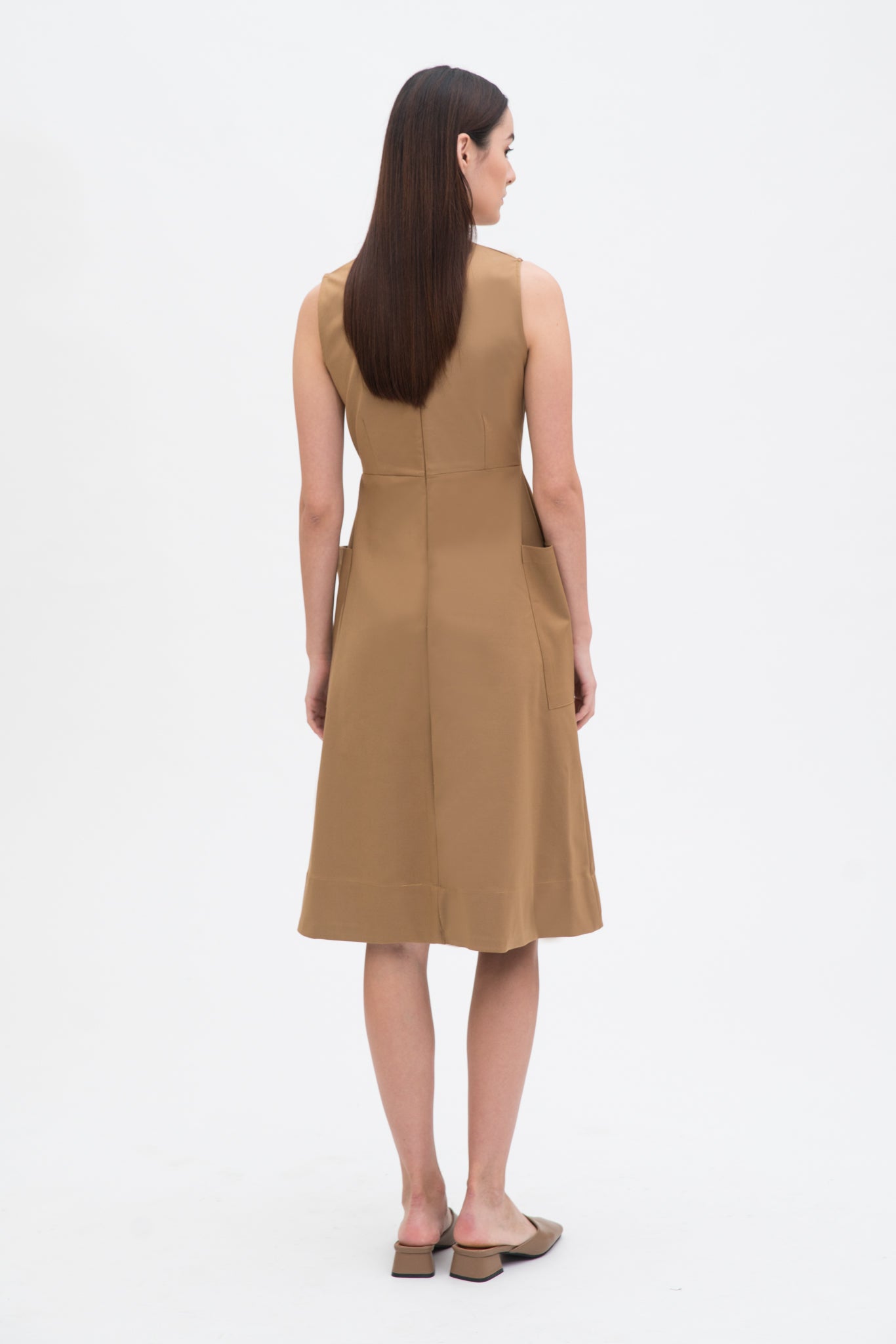 Double Pocket Mid Length Dress